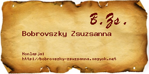Bobrovszky Zsuzsanna névjegykártya