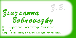 zsuzsanna bobrovszky business card
